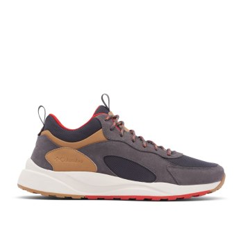 Columbia Sneakers Heren, Pivot Mid Waterproof DonkerGrijs Rood, 70VNWMJEK